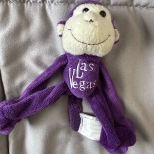 Purple Las Vegas Magnetic Plush Monkey
